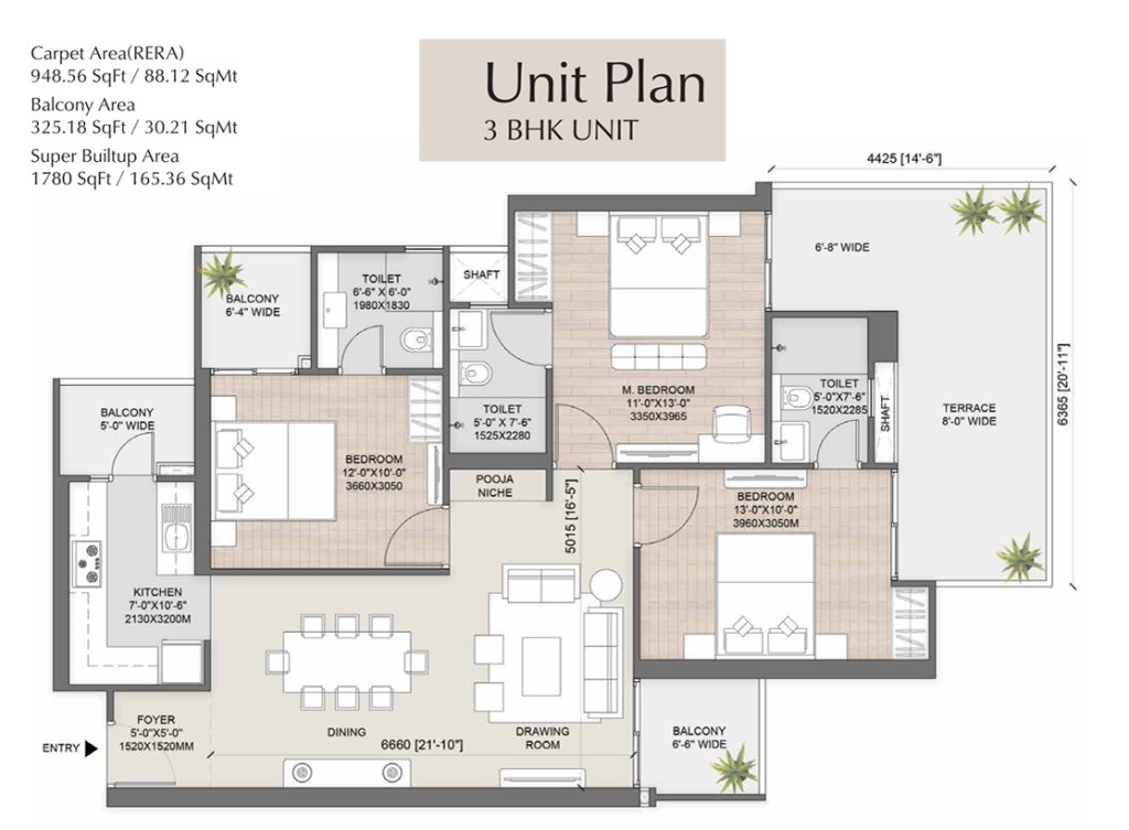 AU Cosmos Corner Floor Plan