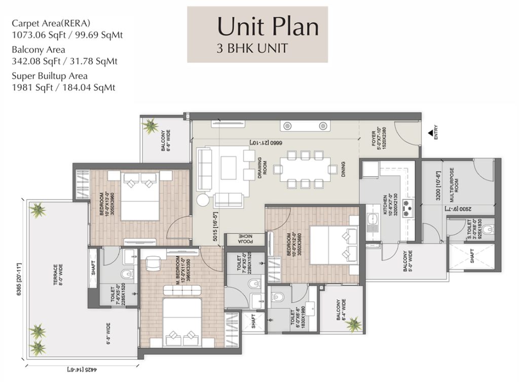 AU Cosmos Corner Floor Plan